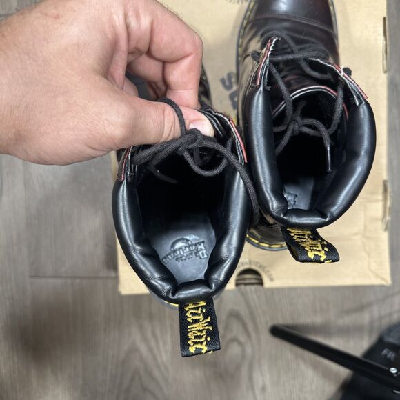 Dr. Martens Averil Lace Chunky Heel Leather Ankle Combat Boots US Size 7 - Picture 7 of 11